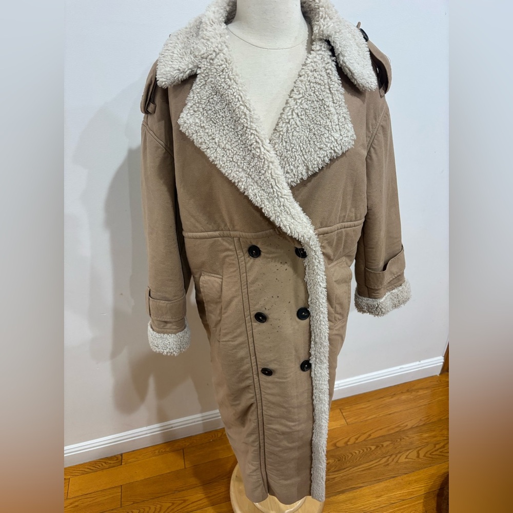 Great Jones Lined Sherpa Coat, Size: L - Picture 7 of 12